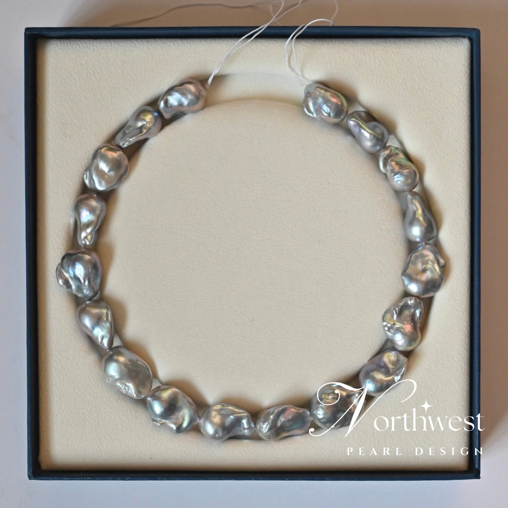 Gray Baroque Pearl Necklace