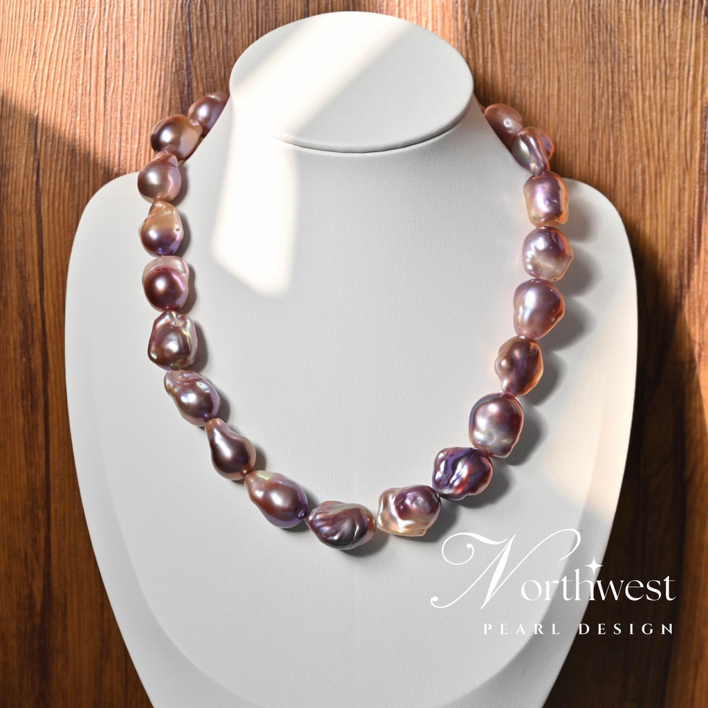 Purple Baroque Pearl Necklace