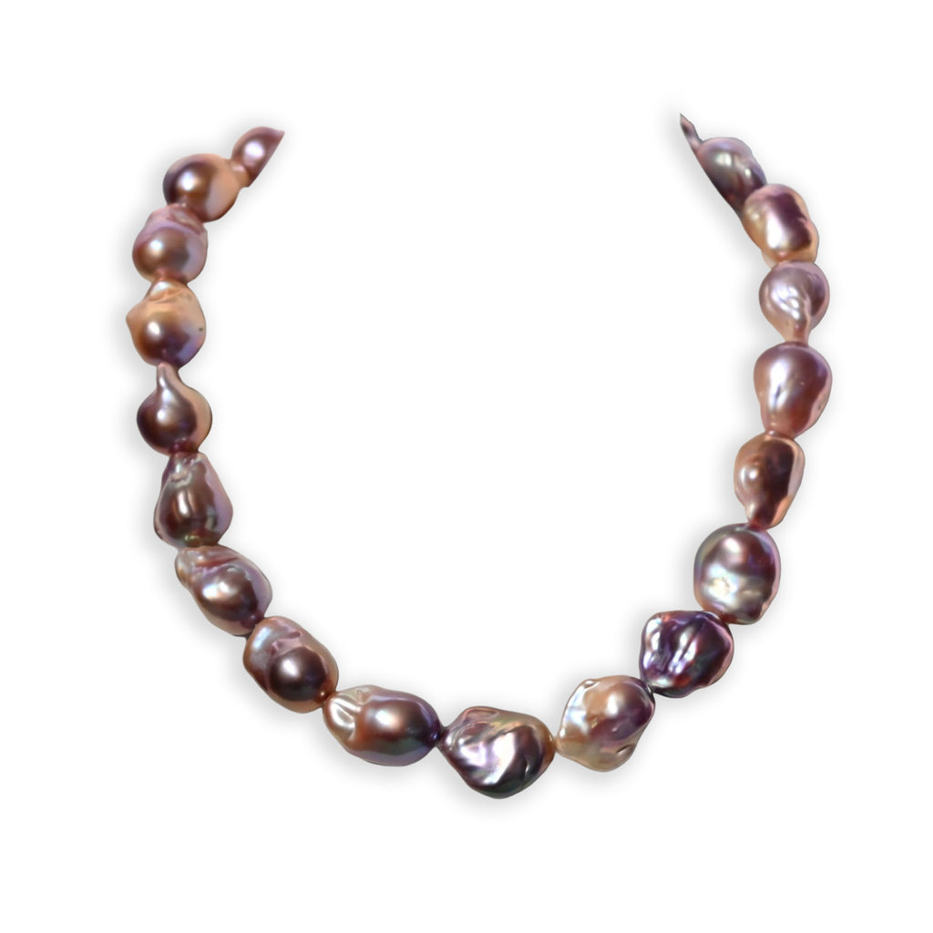 Purple Baroque Pearl Necklace