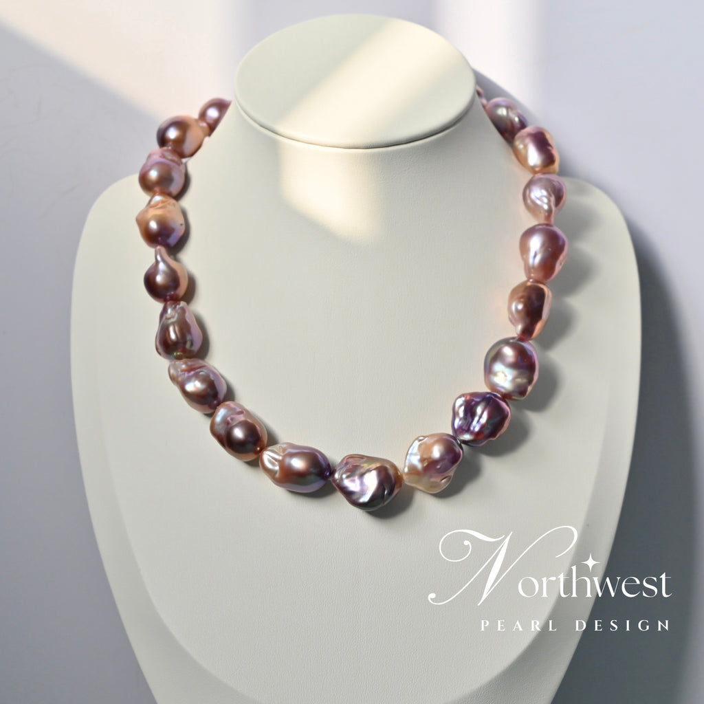 Purple Baroque Pearl Necklace
