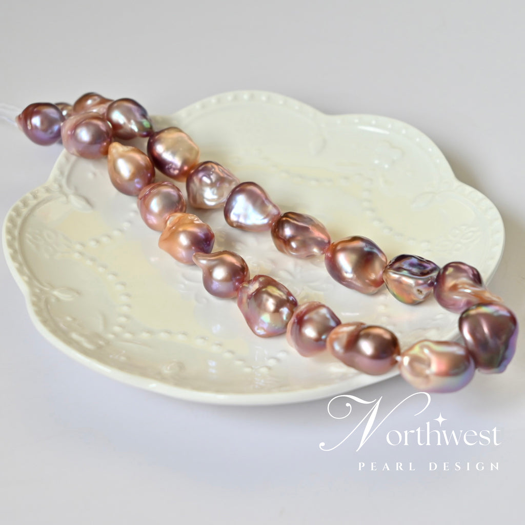 Purple Baroque Pearl Necklace