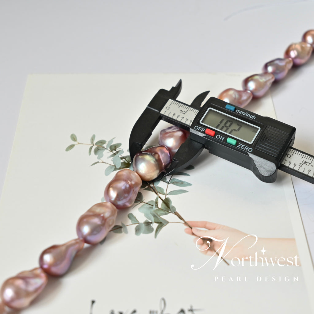 Pinkish Mixed With Purple Baroque Pearl Necklace