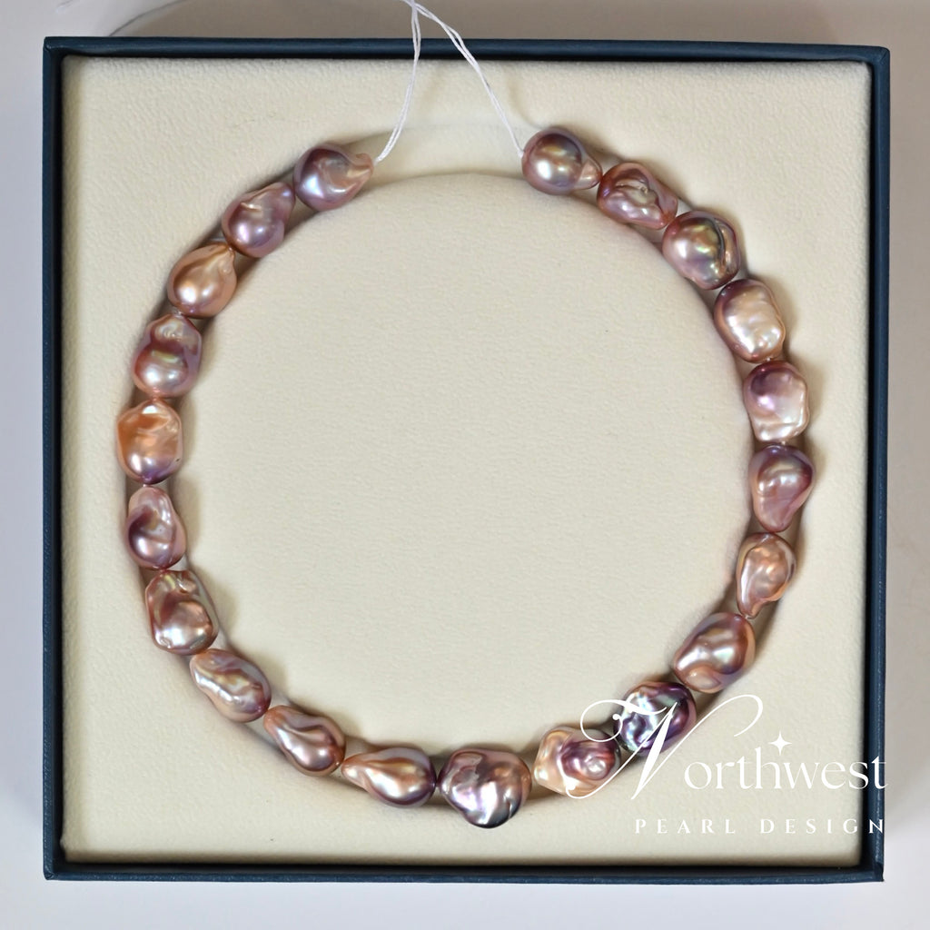 Purple Baroque Pearl Necklace