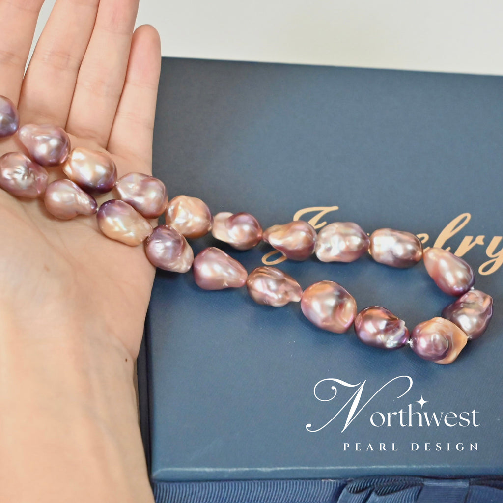 Purple Baroque Pearl Necklace