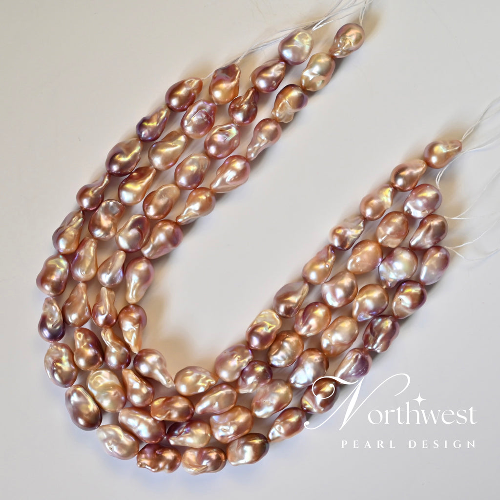 Pinkish Purple Baroque Pearl Necklace