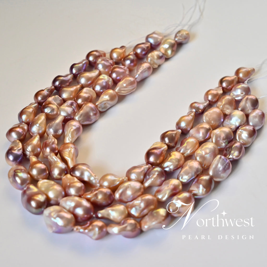 Pinkish Purple Baroque Pearl Necklace