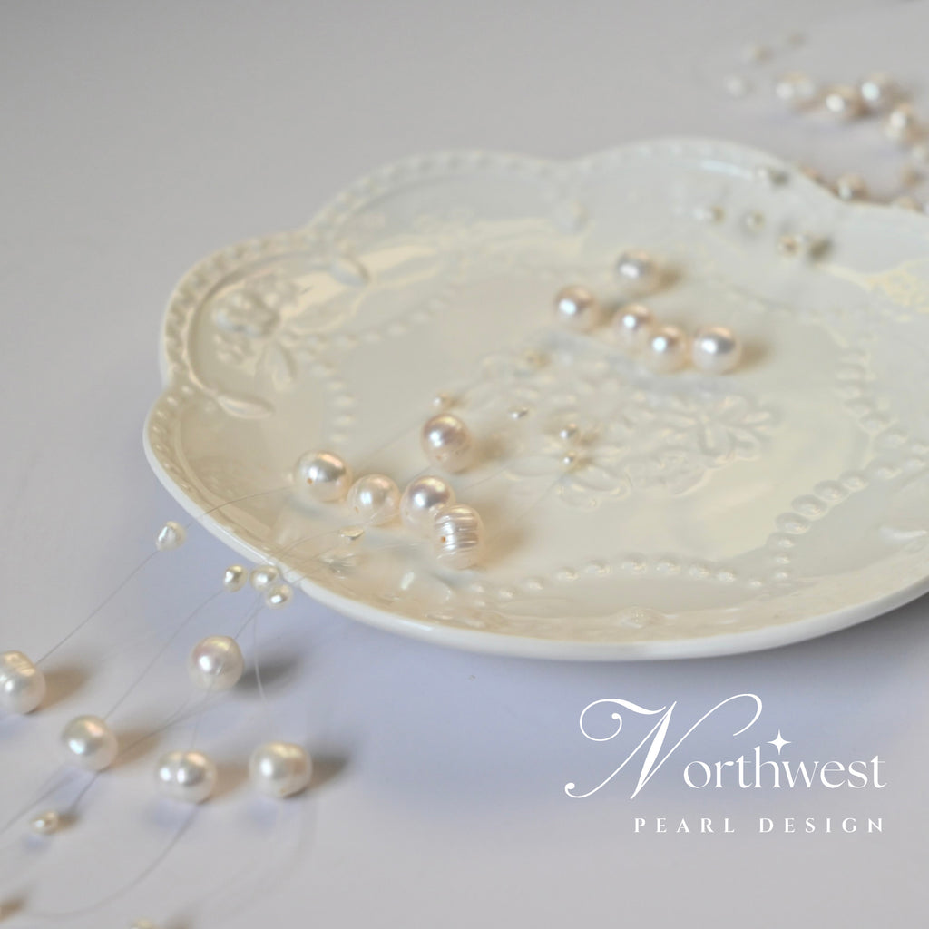 Floating Freshwater Pearl Necklace - Bridal Necklace