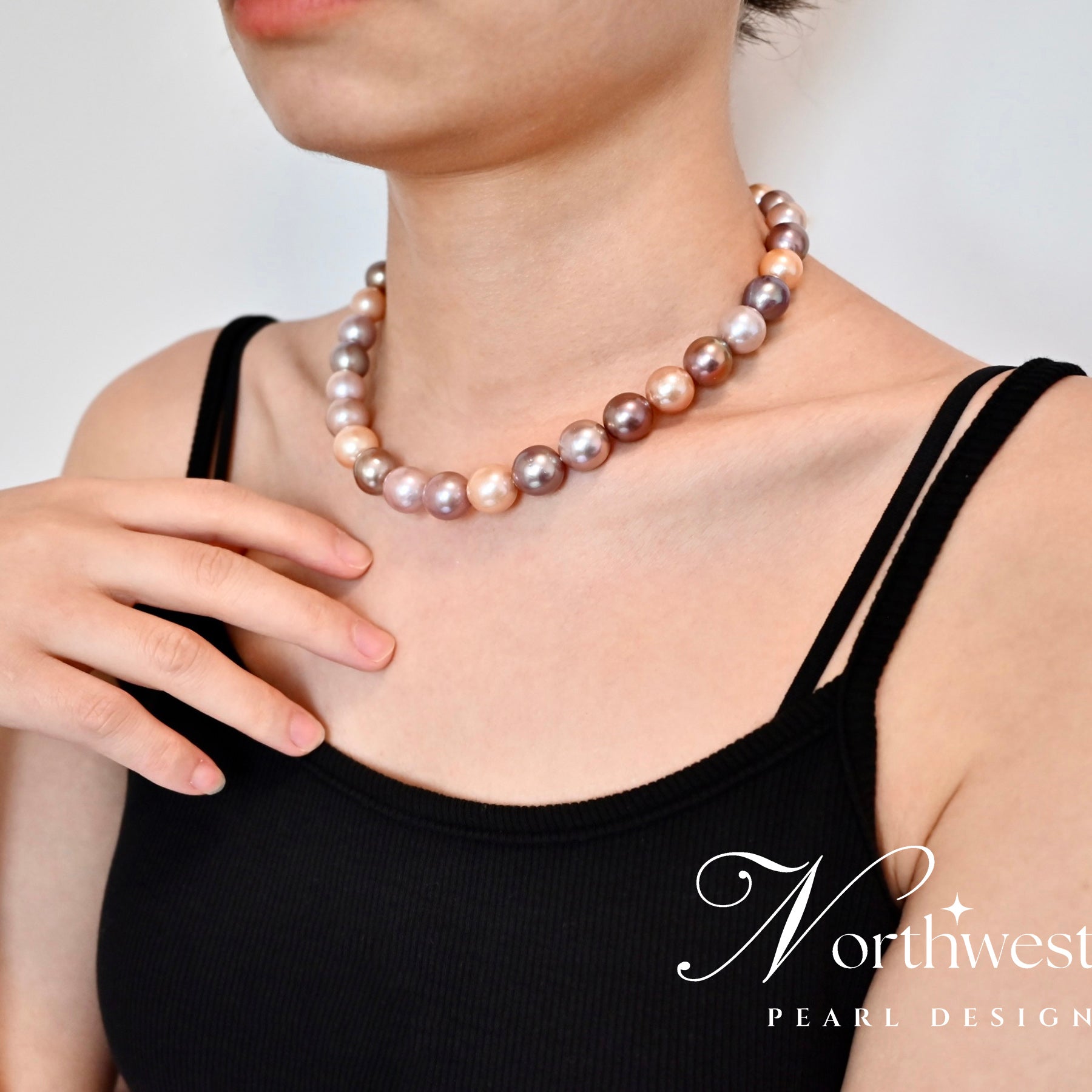 11-13mm High Luster Multicolor Edison Pearl Necklace – Real