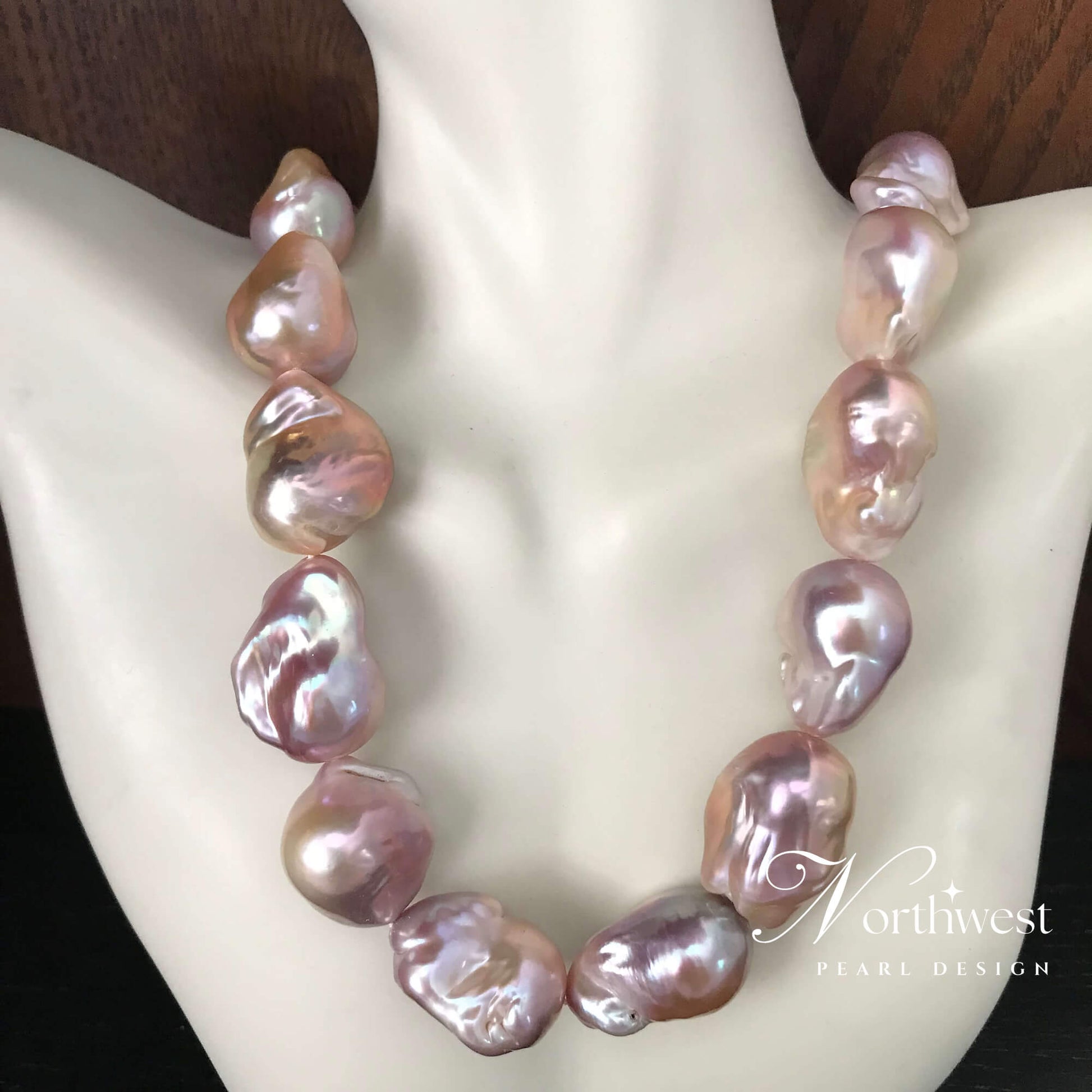 Pinkish Purple Baroque Pearl Necklace