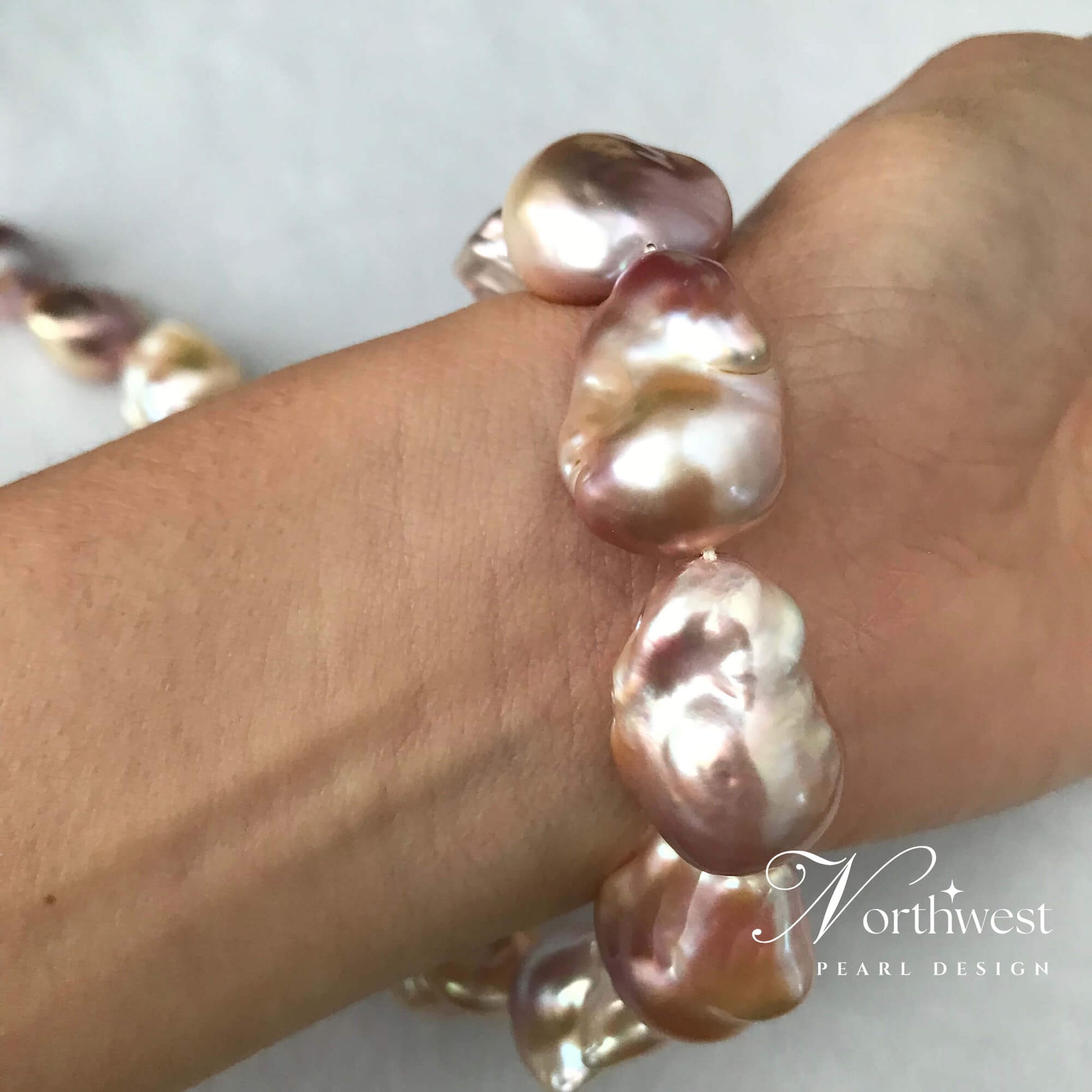 Pinkish Purple Baroque Pearl Necklace