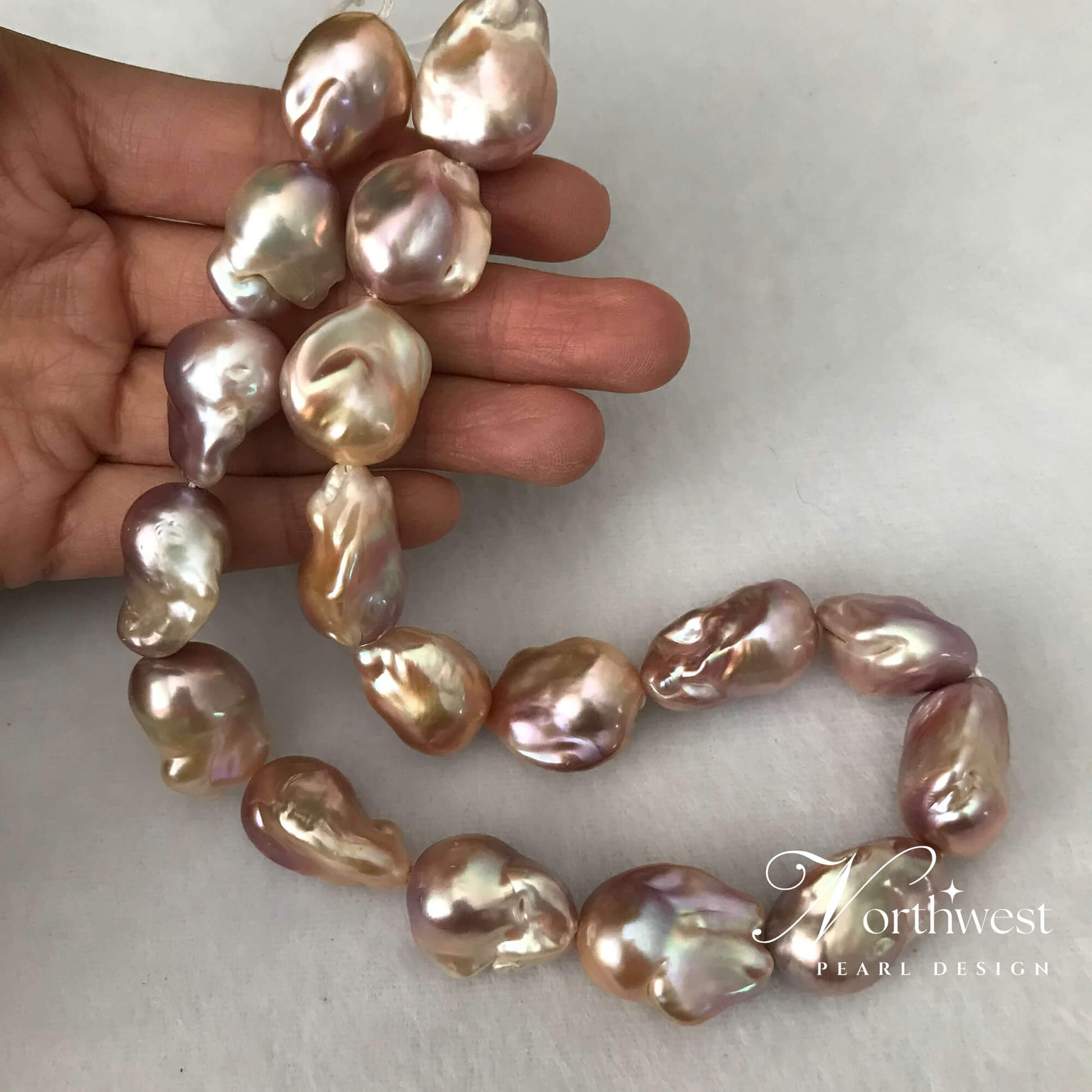 Pinkish Purple Baroque Pearl Necklace