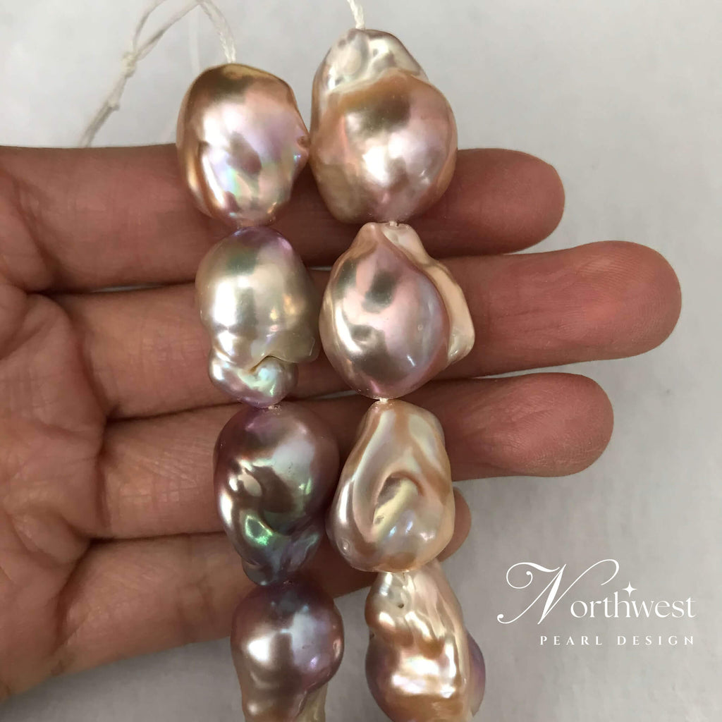 Pinkish Purple Baroque Pearl Necklace