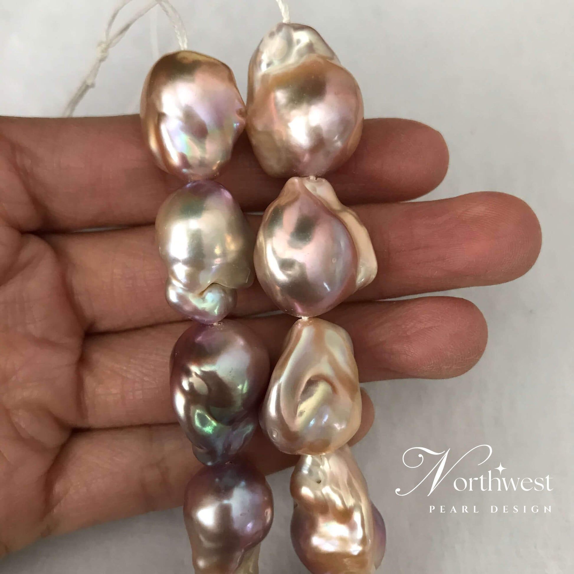 Pinkish Purple Baroque Pearl Necklace