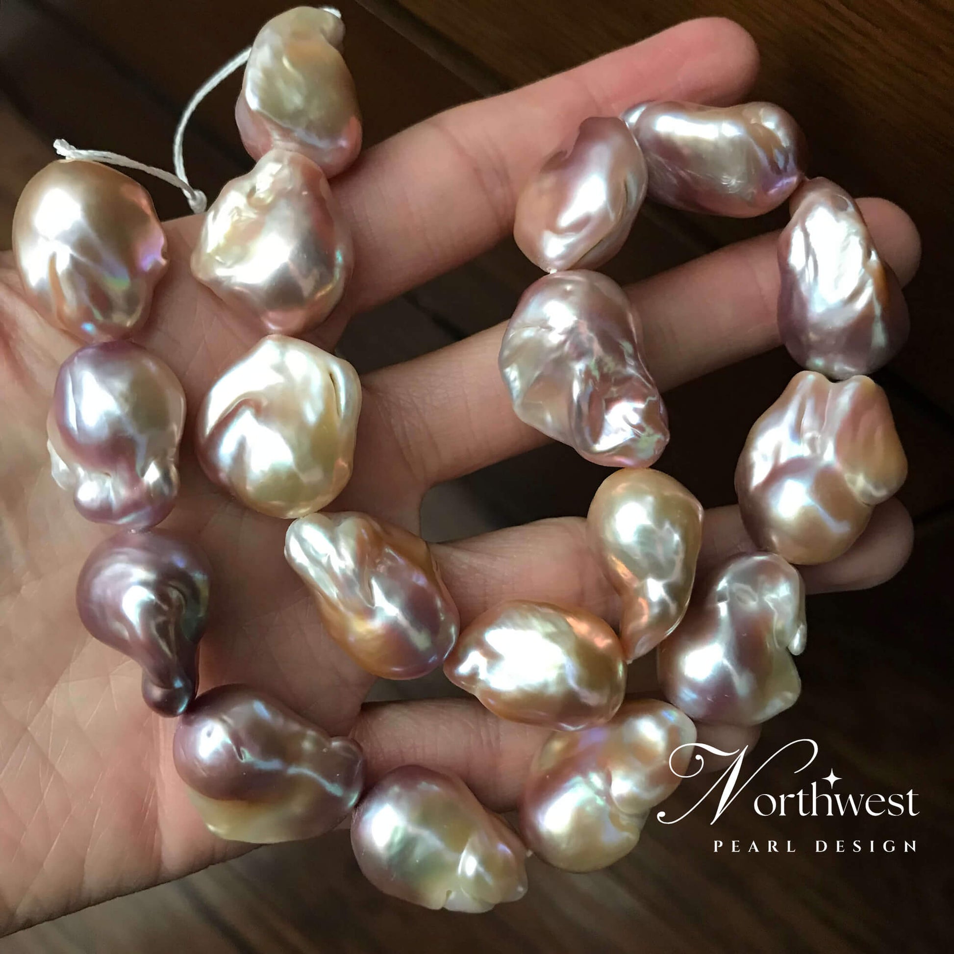 Pinkish Purple Baroque Pearl Necklace