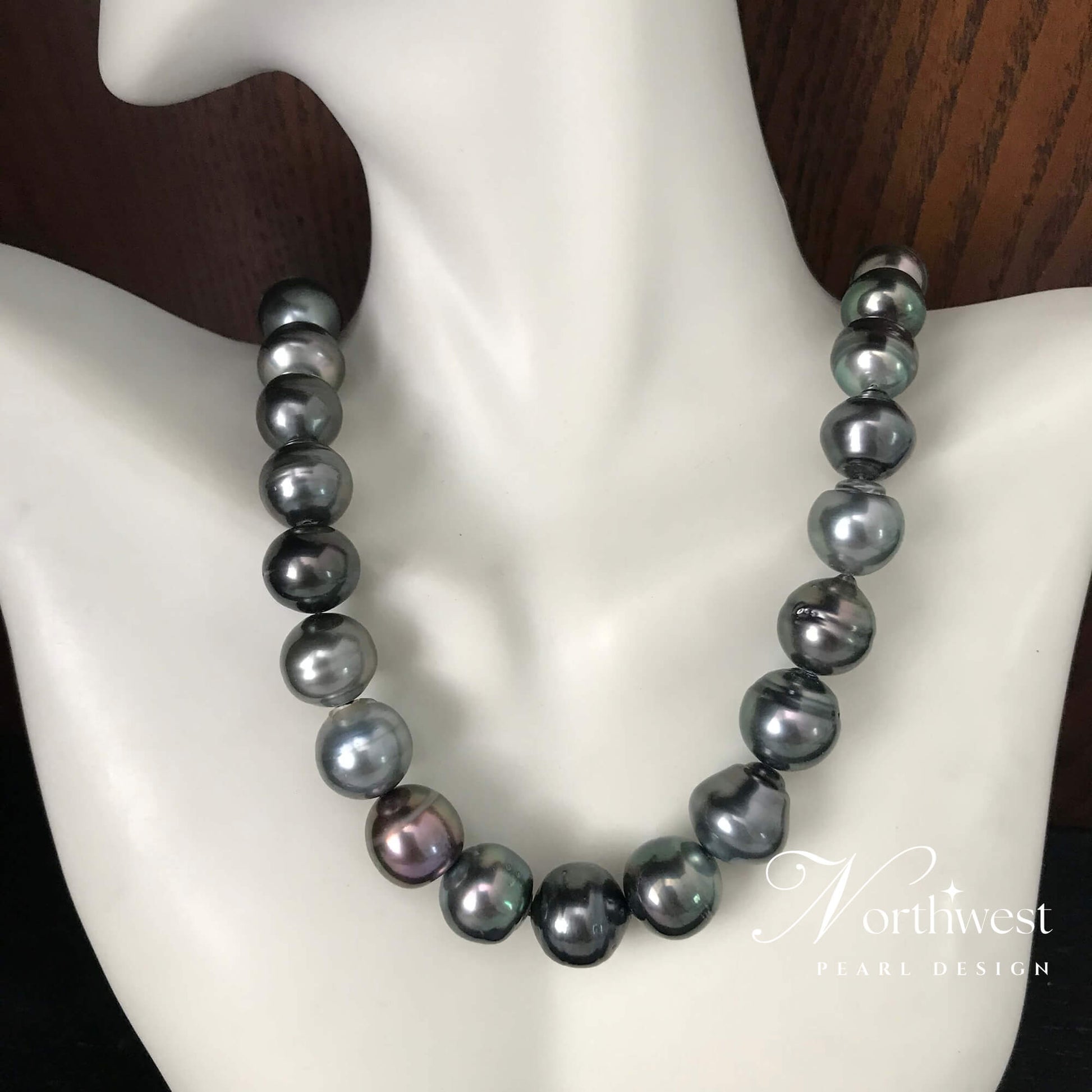 Mixed Color Tahitian Pearl Necklace - Natural Luster