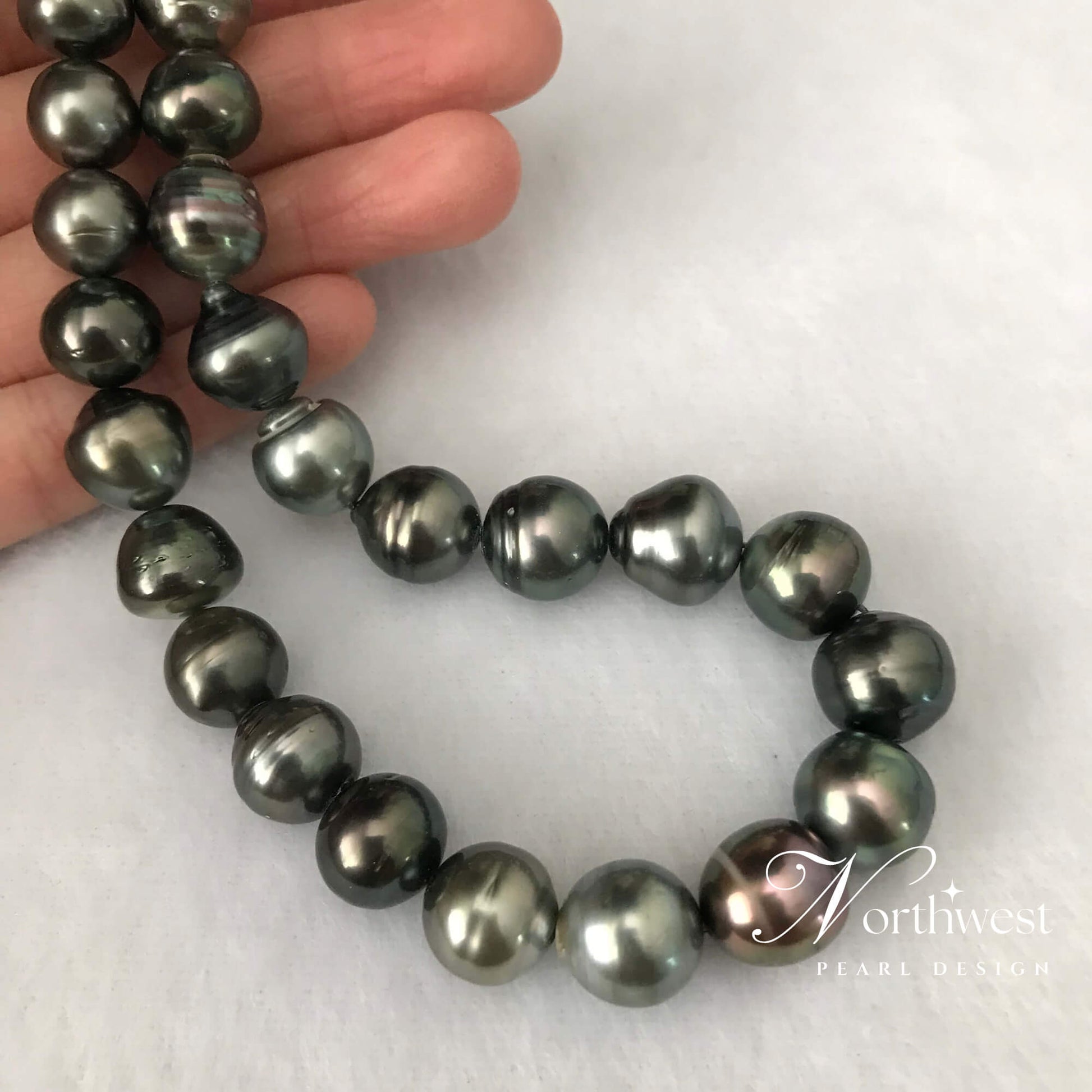 Mixed Color Tahitian Pearl Necklace - Natural Luster