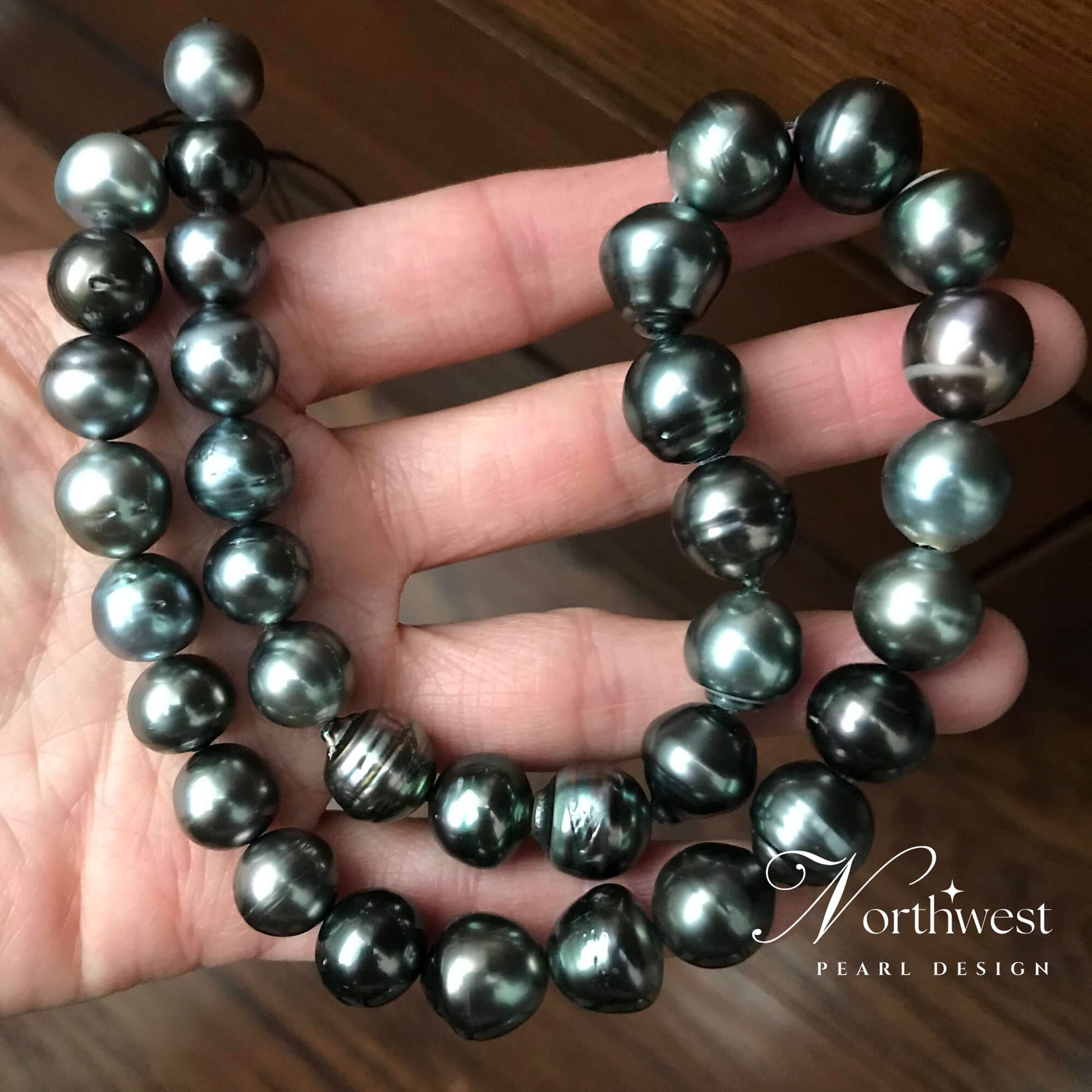 Mixed Color Tahitian Pearl Necklace - Natural Luster