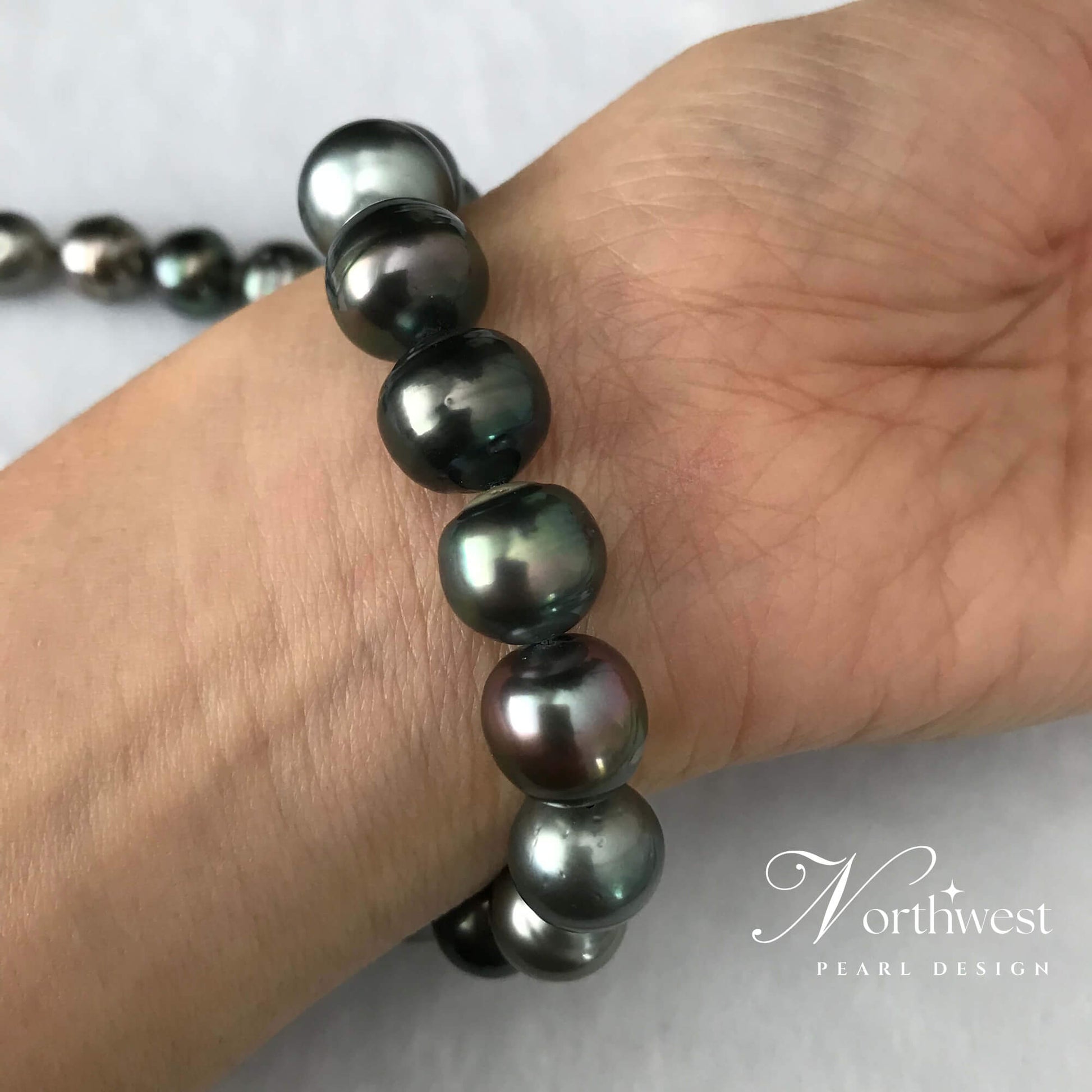 Mixed Color Tahitian Pearl Necklace - Natural Luster