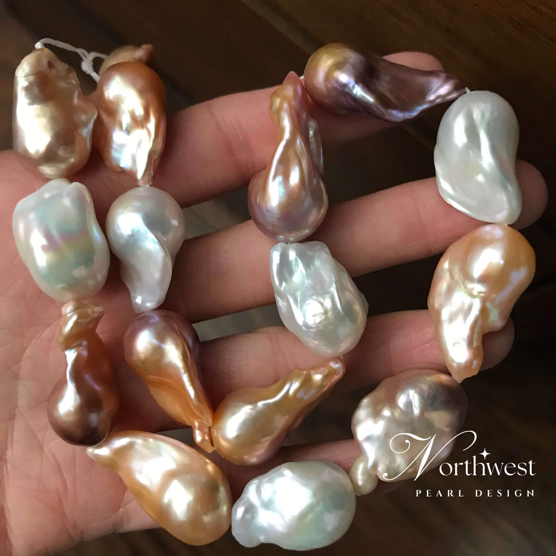 Mixed Color Baroque Pearl Necklace