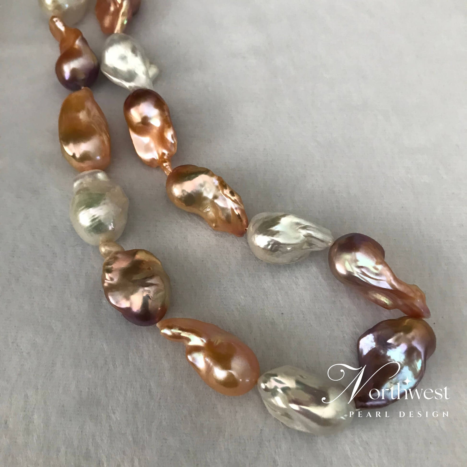 Mixed Color Baroque Pearl Necklace