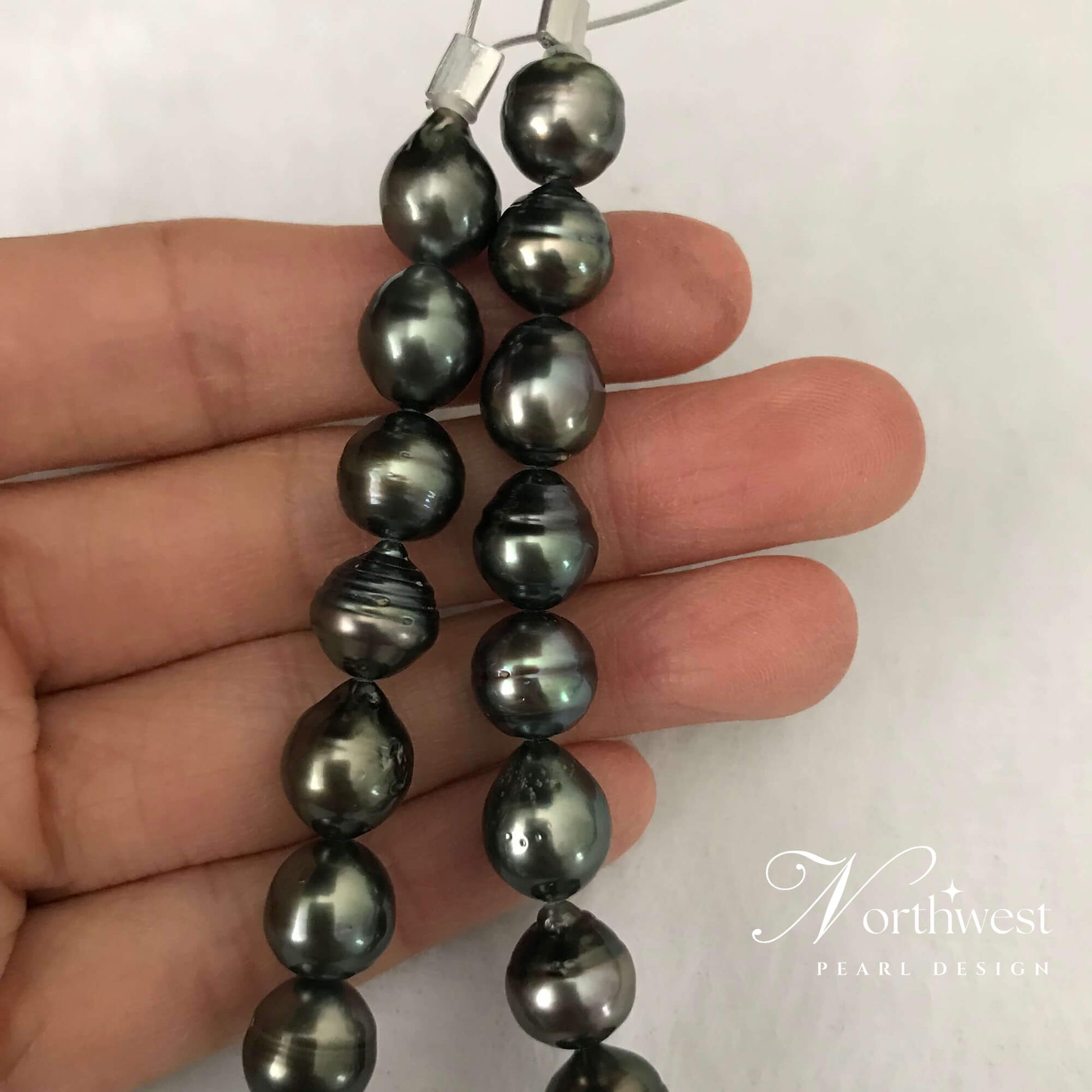 Black Tahitian Pearl Necklace – Round Baroque Pearls