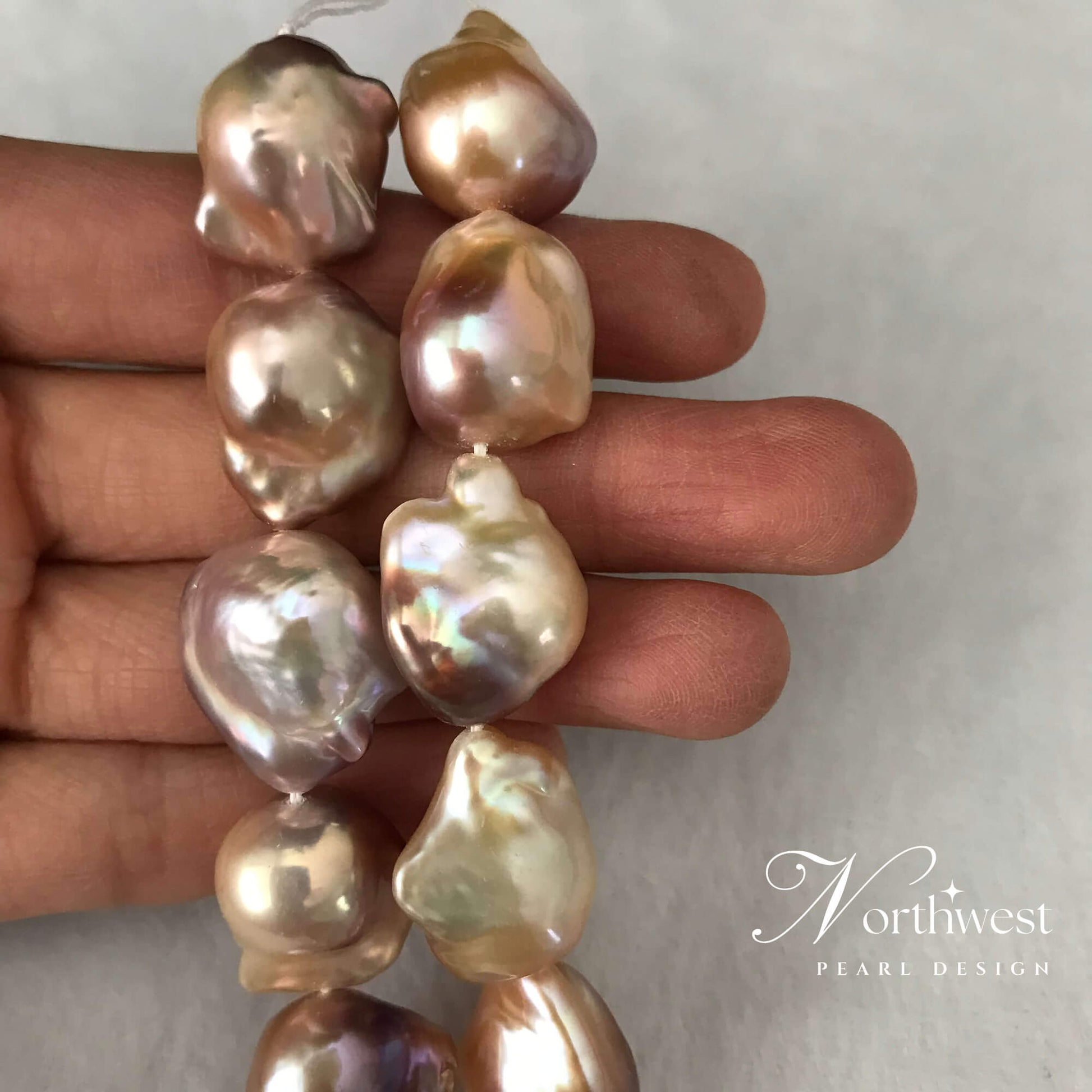 Pinkish Purple Baroque Pearl Necklace
