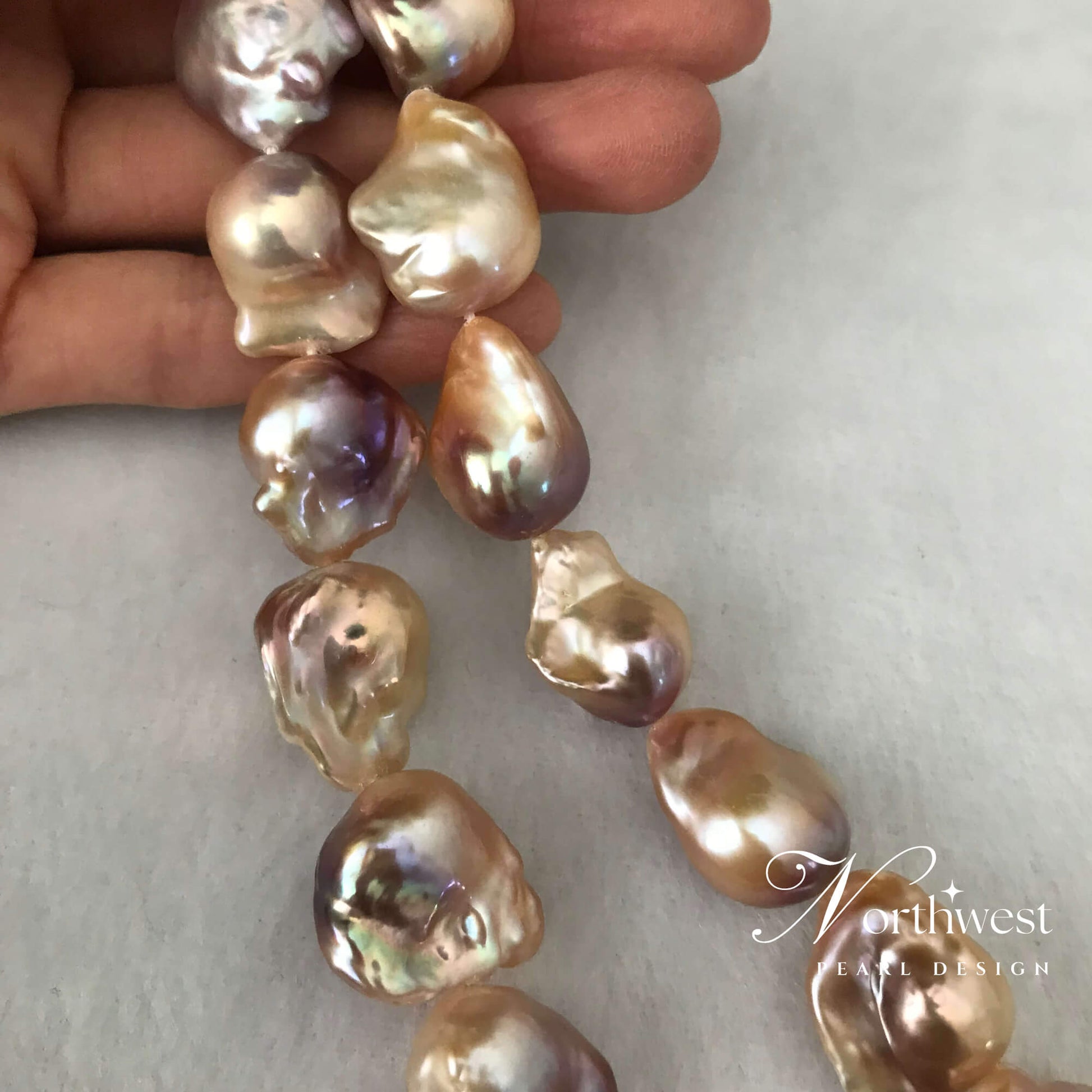 Pinkish Purple Baroque Pearl Necklace