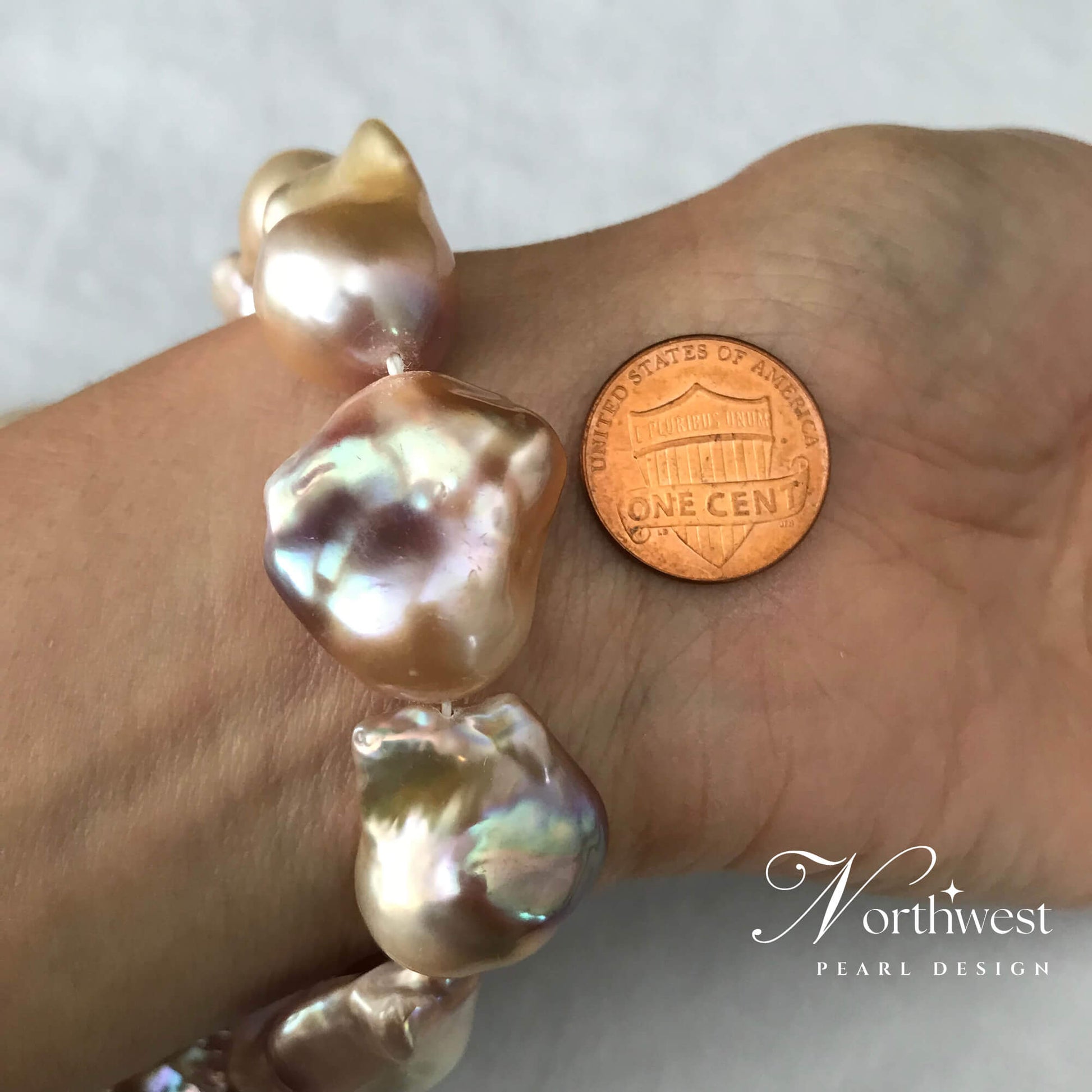 Pinkish Purple Baroque Pearl Necklace