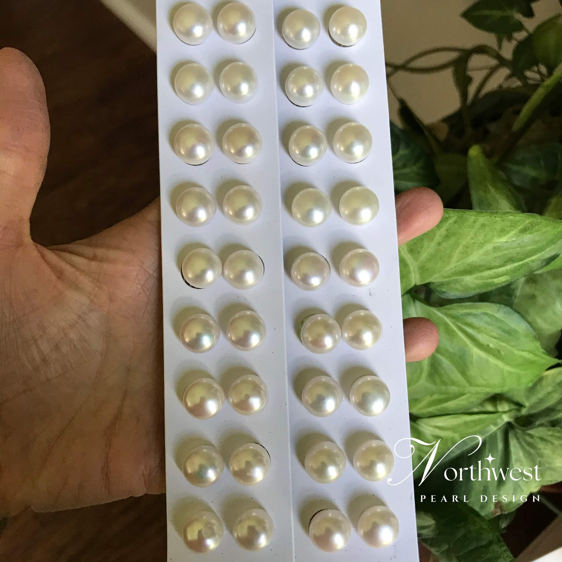 White Freshwater Pearl Matching Loose Pair - Wholesale Loose Pearls
