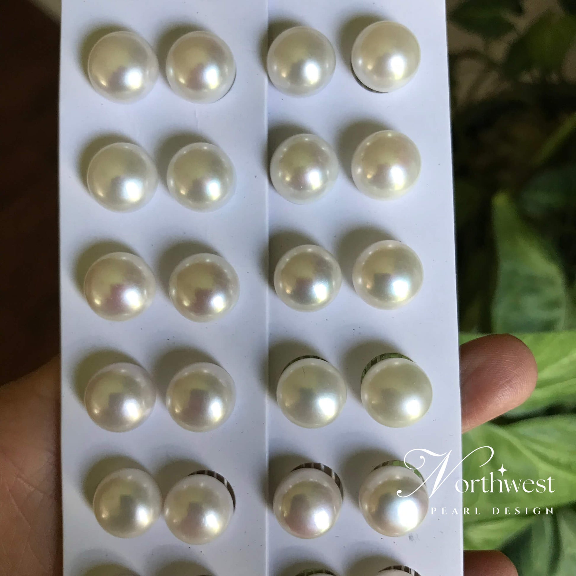 White Freshwater Pearl Matching Loose Pair - Wholesale Loose Pearls