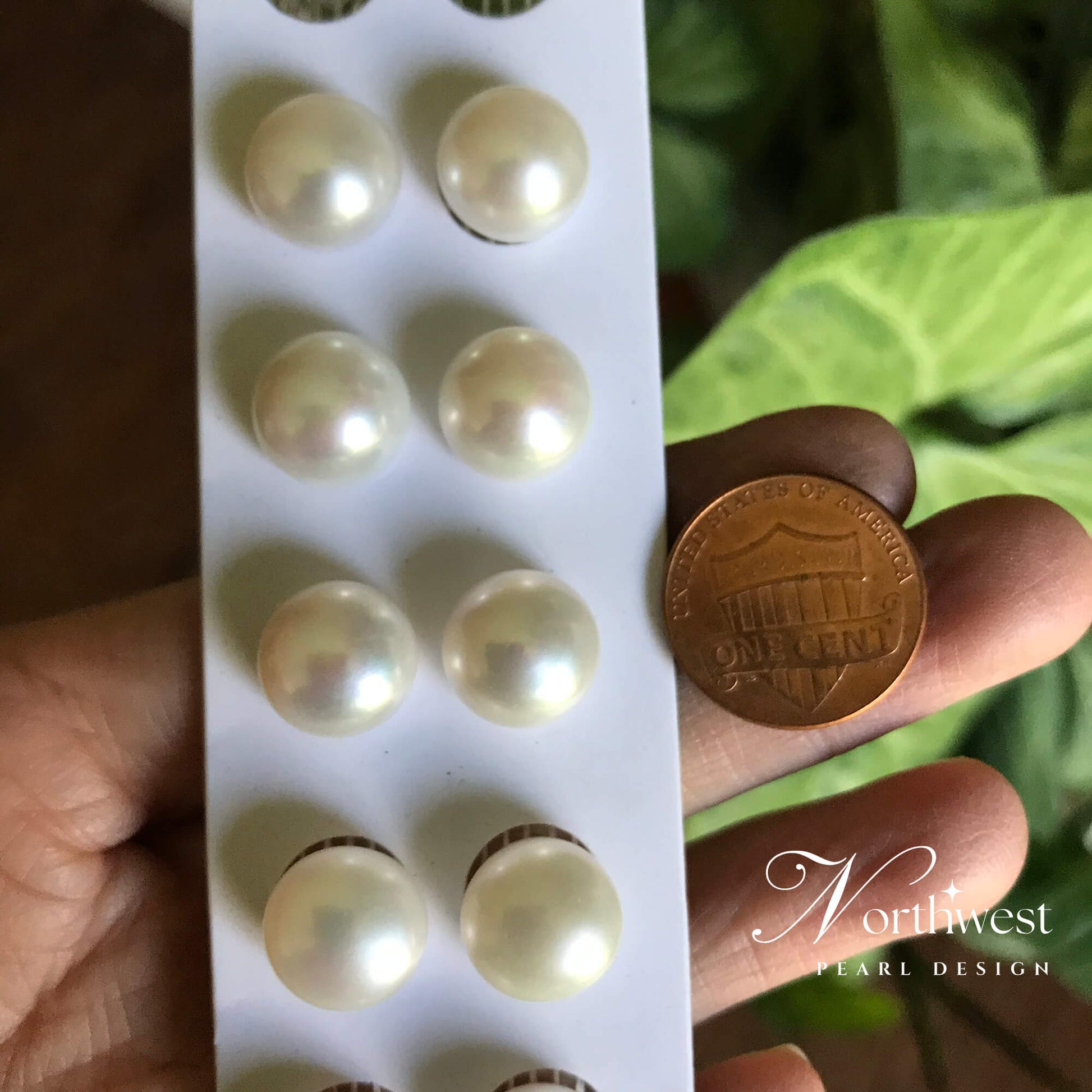 White Freshwater Pearl Matching Loose Pair - Wholesale Loose Pearls