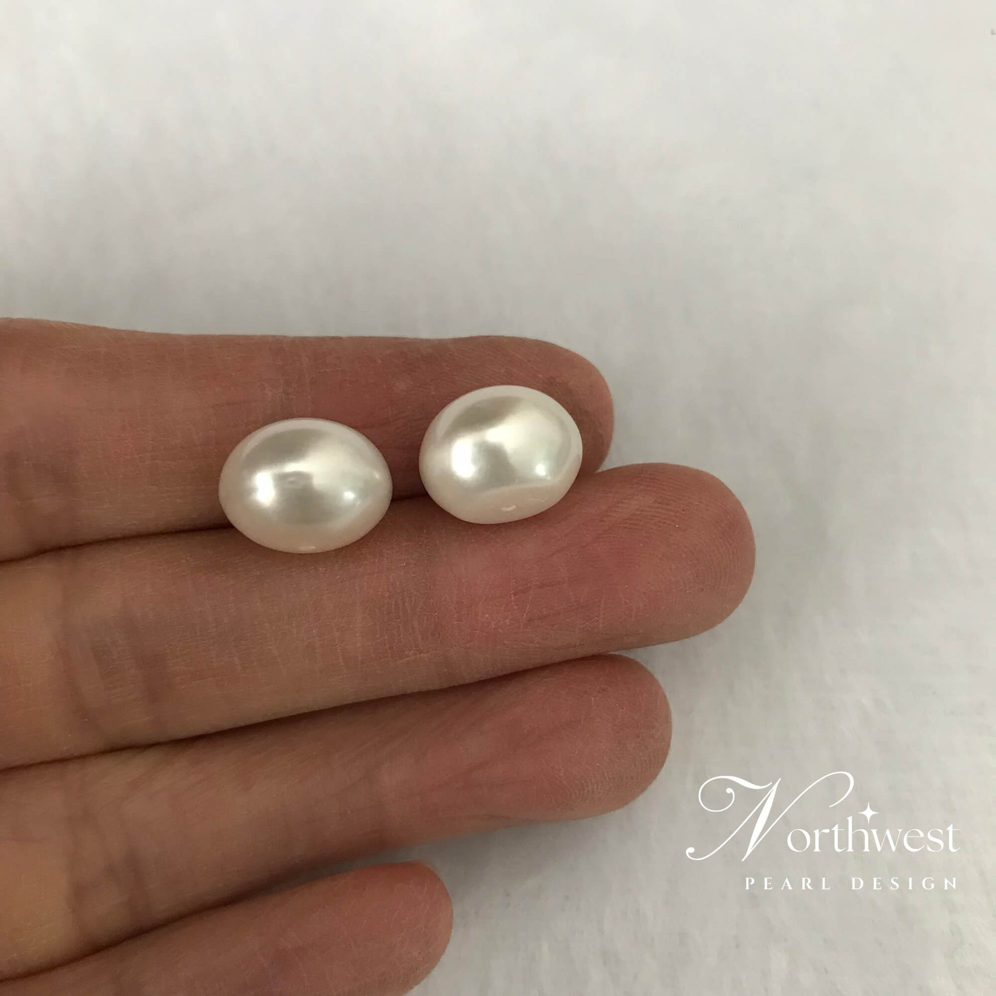 White Freshwater Pearl Matching Loose Pair - Wholesale Loose Pearls