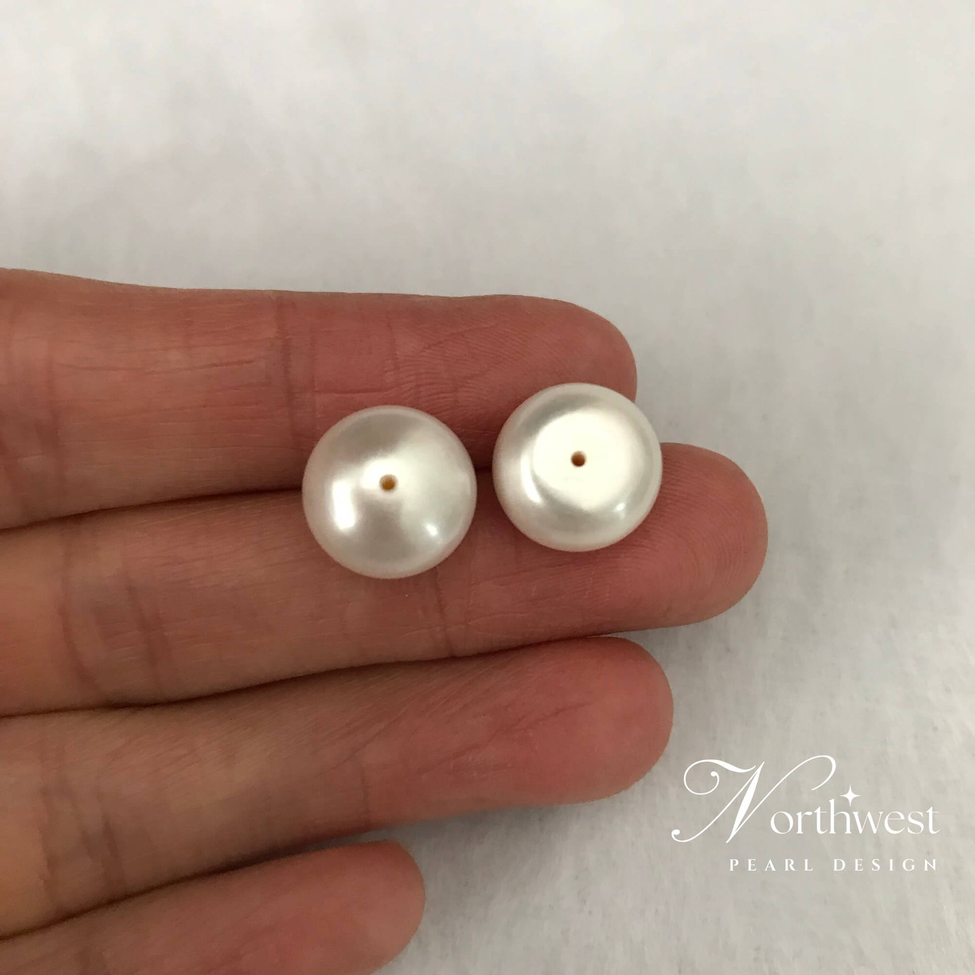 White Freshwater Pearl Matching Loose Pair - Wholesale Loose Pearls