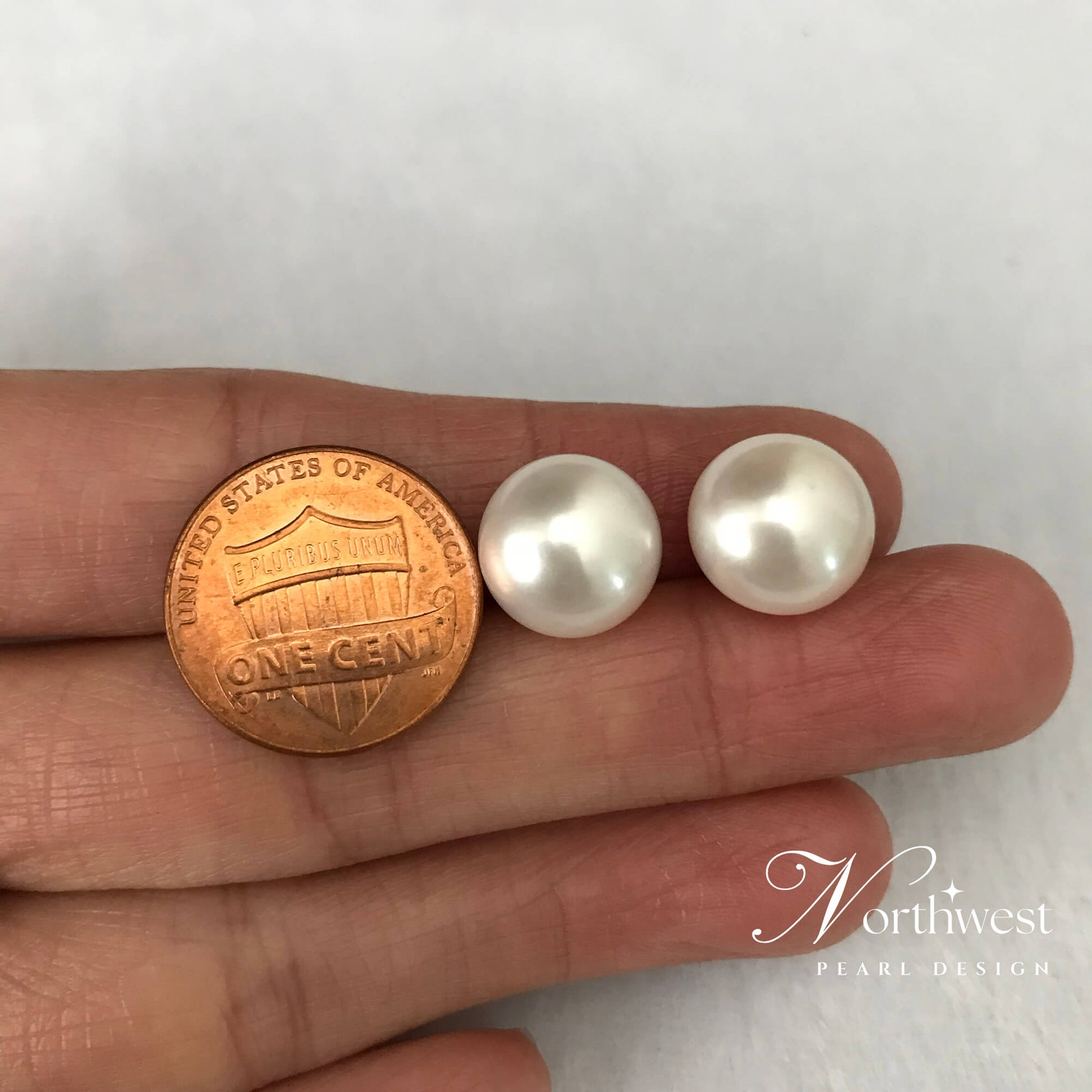 White Freshwater Pearl Matching Loose Pair - Wholesale Loose Pearls