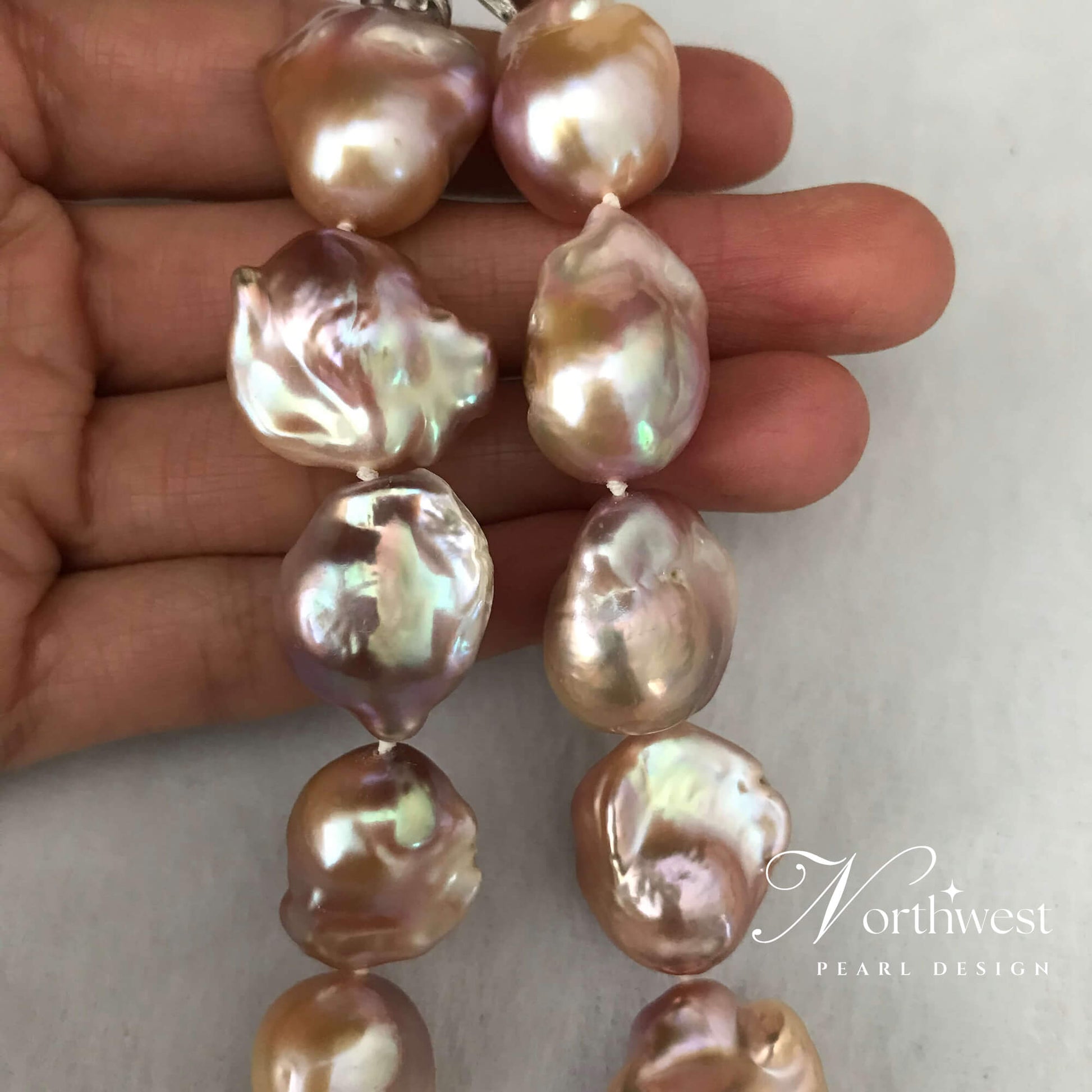 Pinkish Purple Baroque Pearl Necklace