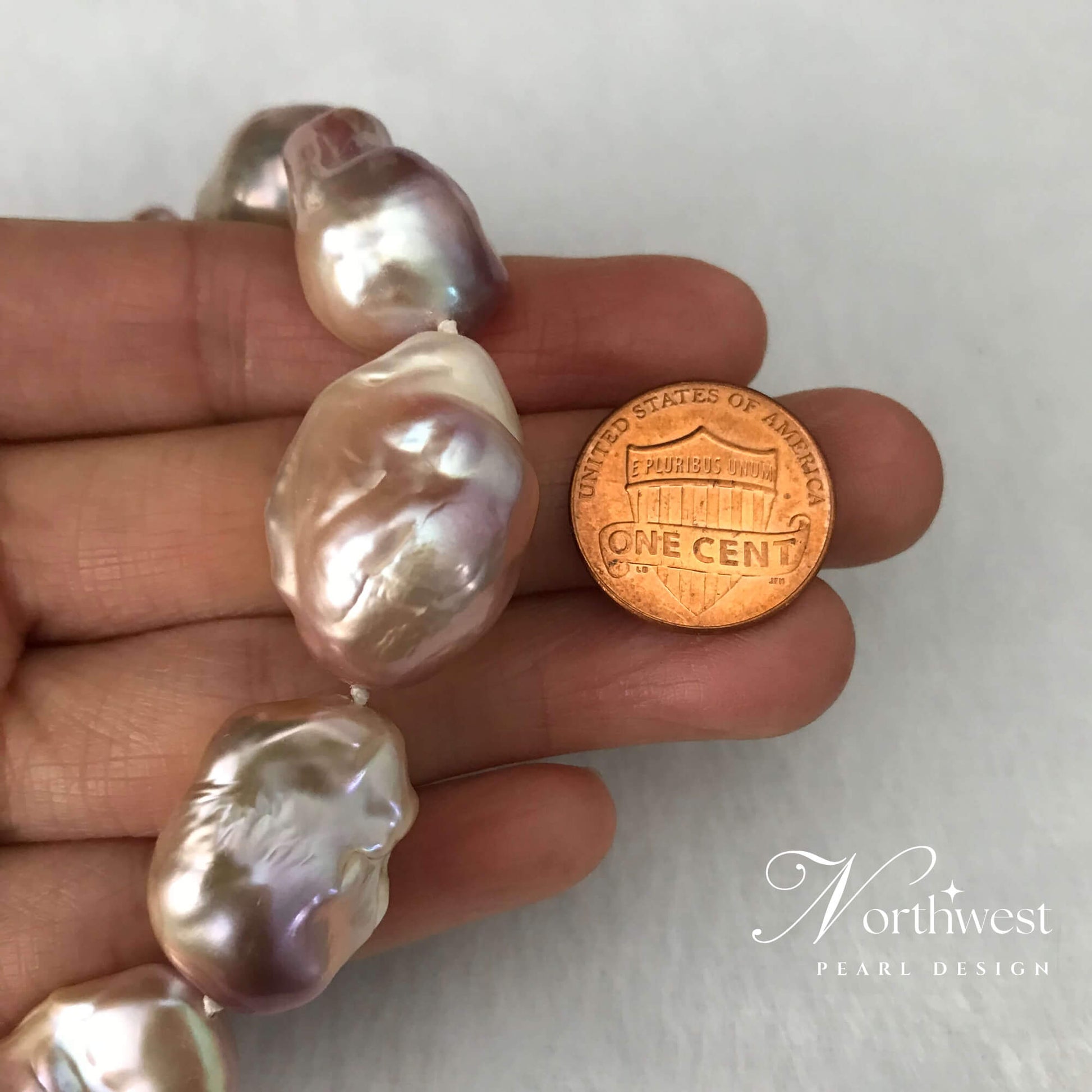 Pinkish Purple Baroque Pearl Necklace