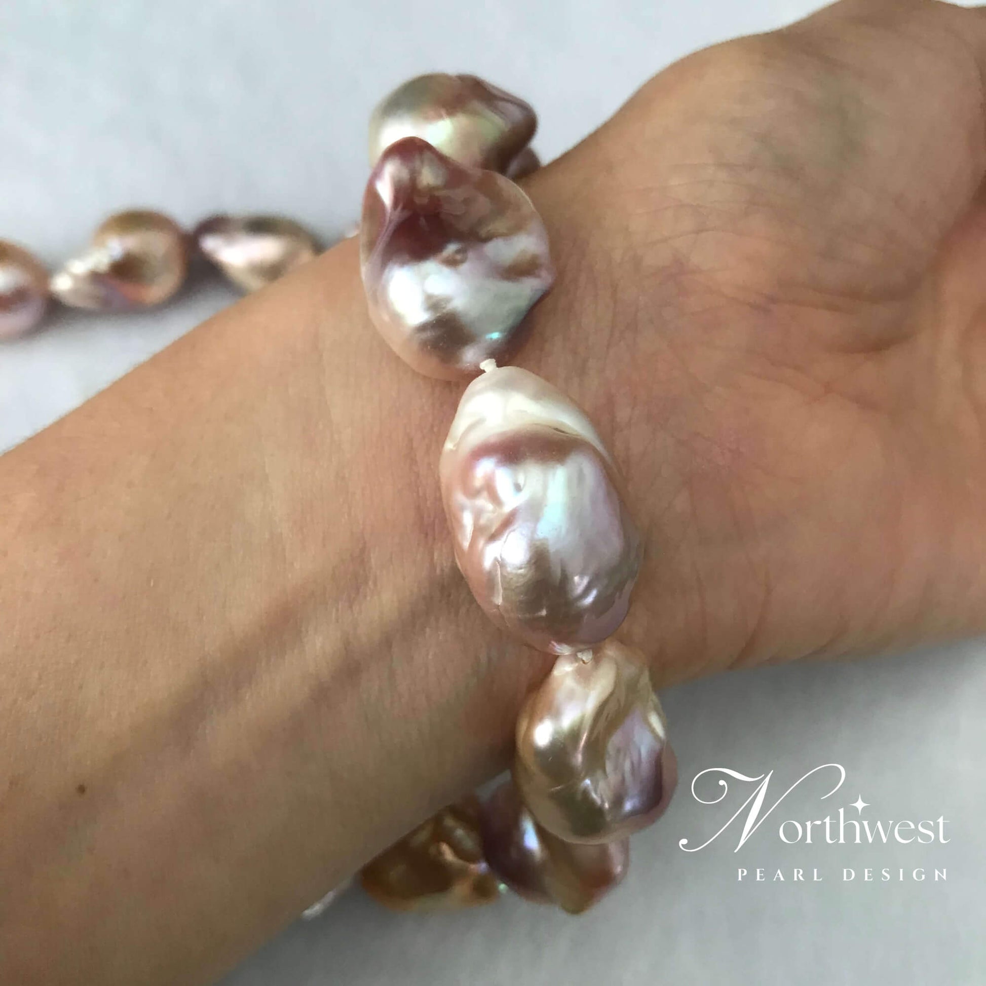 Pinkish Purple Baroque Pearl Necklace