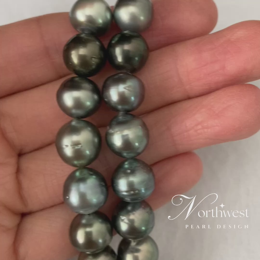 Mixed Color Tahitian Pearl Necklace - Natural Luster