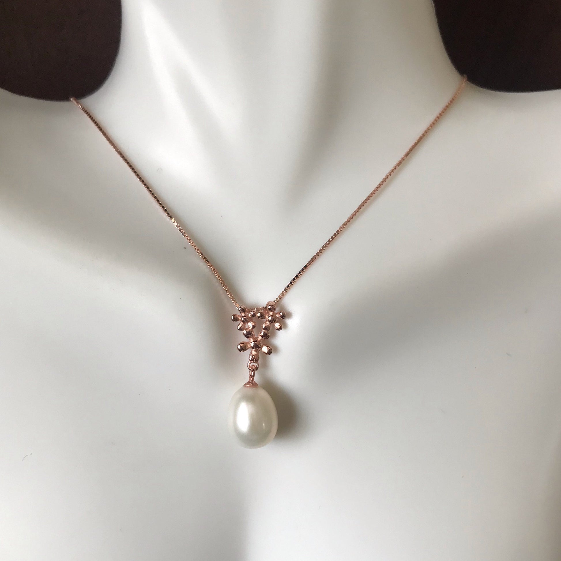 Freshwater Pearl Necklace,Pearl necklace,Wedding pearl necklace,Bridesmaids gift pearl necklace