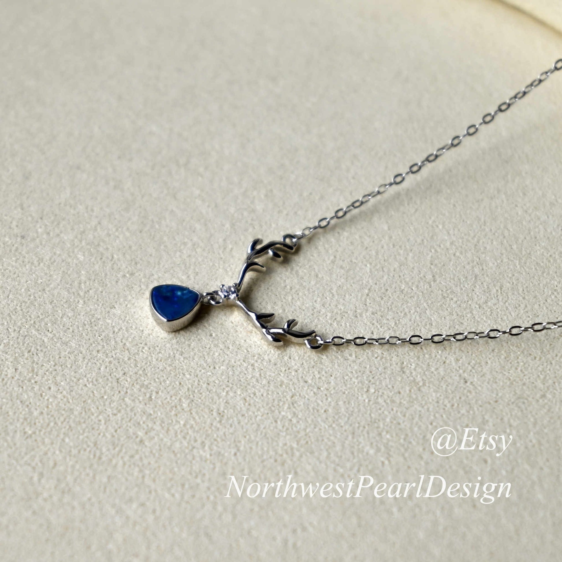 Australian Opal doublet necklace,S925 silver opal pendant,opal necklace,Doublet opal
