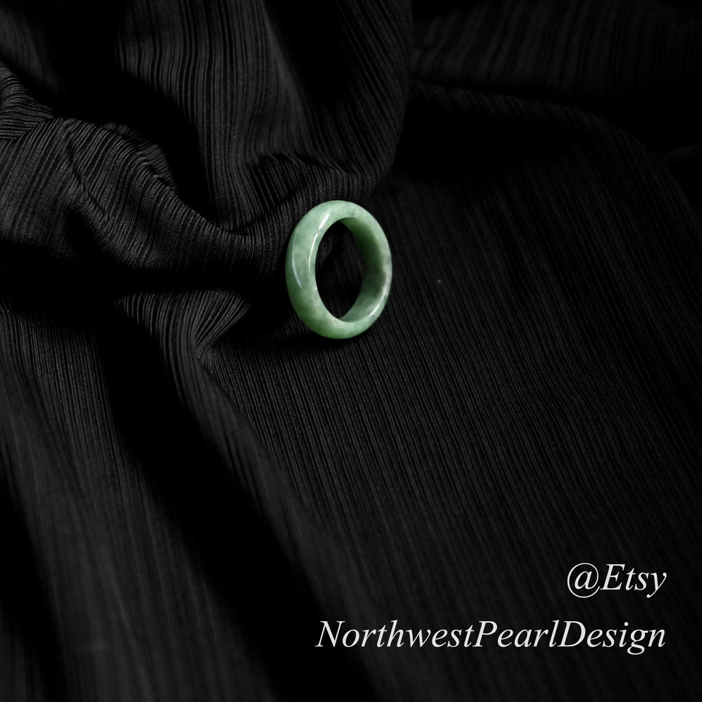 Genuine Jade ring, Real Jade ring,Grade A Jade US size 9