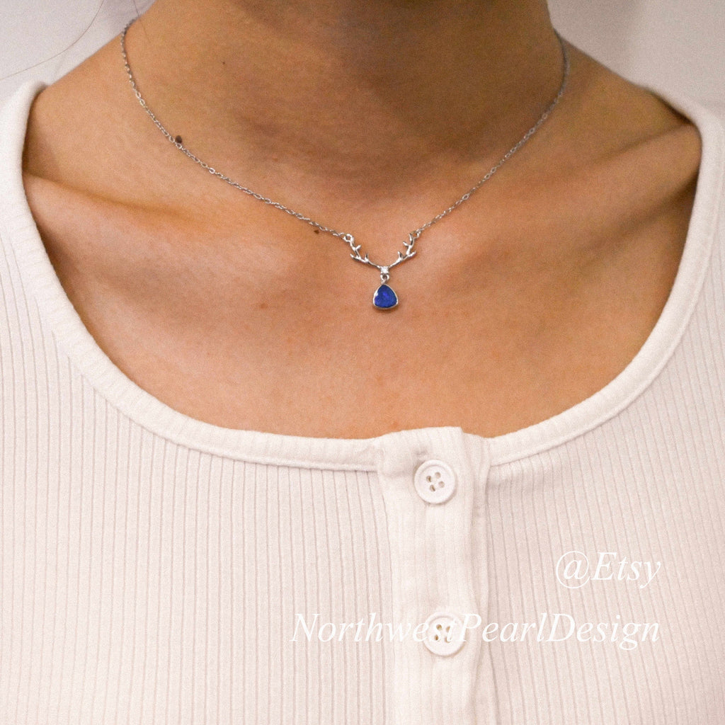 Australian Opal doublet necklace,S925 silver opal pendant,opal necklace,Doublet opal